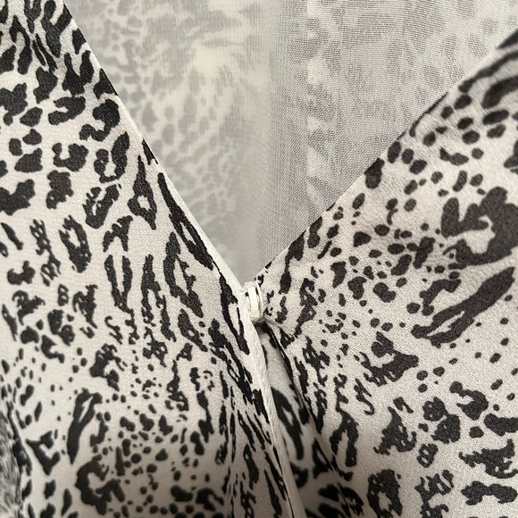Dynamite Animal Print Wrap Blouse - Picture 5 of 7